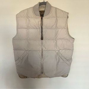 Vintage 1960s Eddie Bauer Goose Down Quilted Vest Sz-M Tan